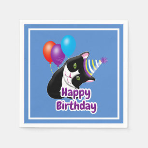 Happy Birthday Cat Napkins