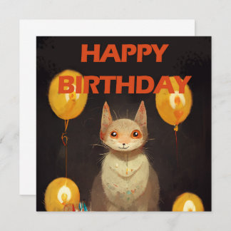Happy Birthday! - cat party Invitation