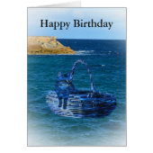 Happy Birthday, Cat Sea Adventure Sm Greeting Card (Front)