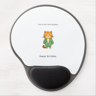 Happy Birthday, cat themed birthday Gel Mouse Pad