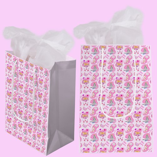 Happy Birthday Cats Have A Party  Medium Gift Bag