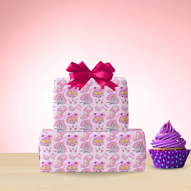 Happy Birthday Cats Have A Party Wrapping Paper (Creator Uploaded)