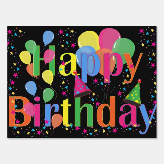 Happy Birthday, Celebrate! Sign (Back)