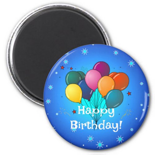 Happy Birthday celebration balloons Magnet