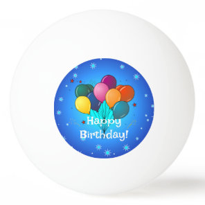 Happy Birthday celebration balloons, Ping Pong Ball