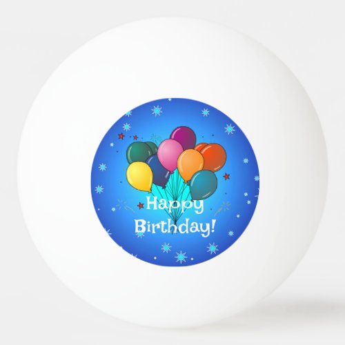 Happy Birthday celebration balloons Ping Pong Ball