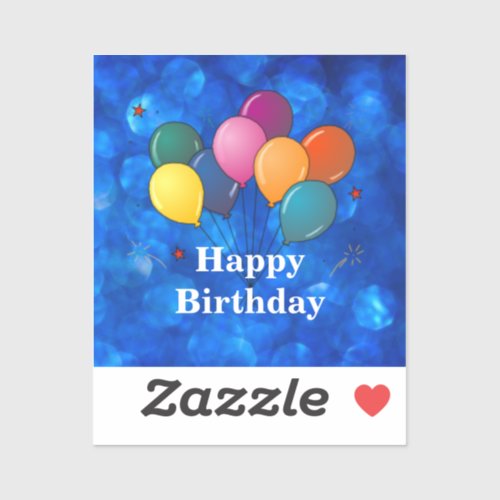 Happy Birthday Celebration Balloons Sticker