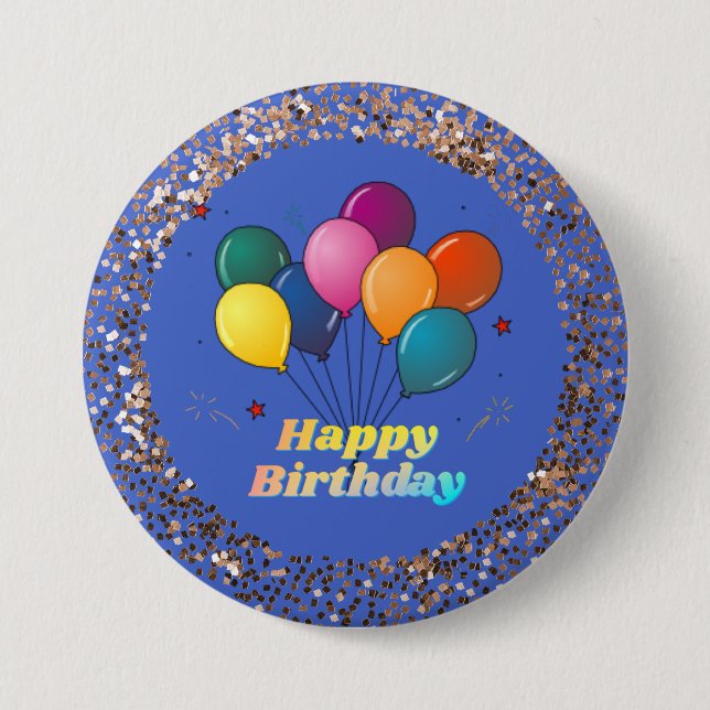 Happy Birthday Celebration Button (Front)