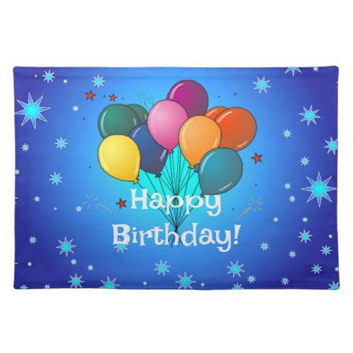 Happy Birthday Celebration Cloth Placemat