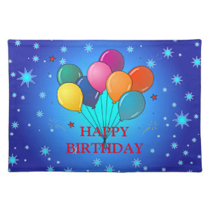 Happy Birthday Celebration Cloth Placemat