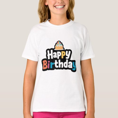Happy Birthday Celebration _ Colorful Confetti Par T_Shirt