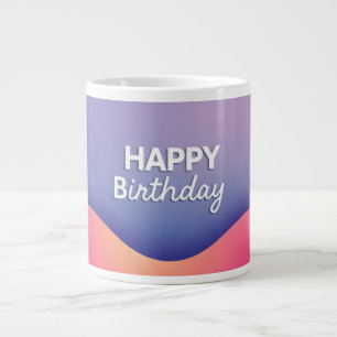 Happy Birthday Celebration Design Giant Coffee Mug