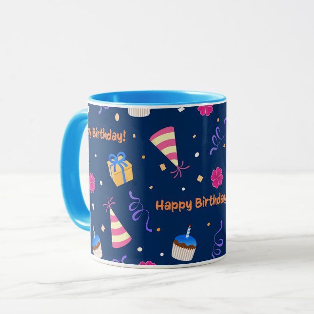 Happy Birthday celebration design Mug (Front Left)