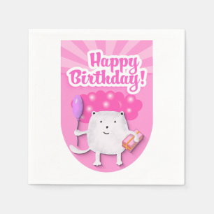 Happy Birthday Celebration Design Napkins