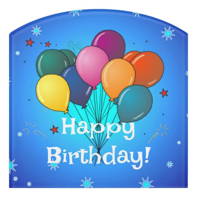 Happy Birthday celebration Door Sign (Contour Front)