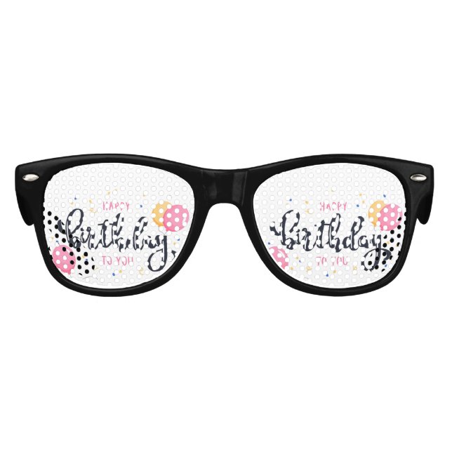 Happy Birthday Celebration Kids Sunglasses (Front)