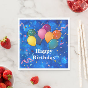 "Happy Birthday," Celebration Napkins