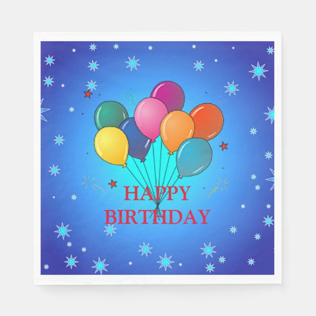 Happy Birthday Celebration Napkins (Front)