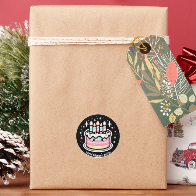 Happy Birthday Celebration Personalized Stickers (Holiday)