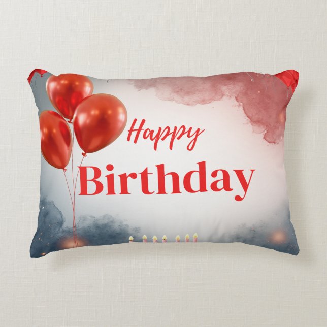 Happy Birthday Celebration Pillow (Front)
