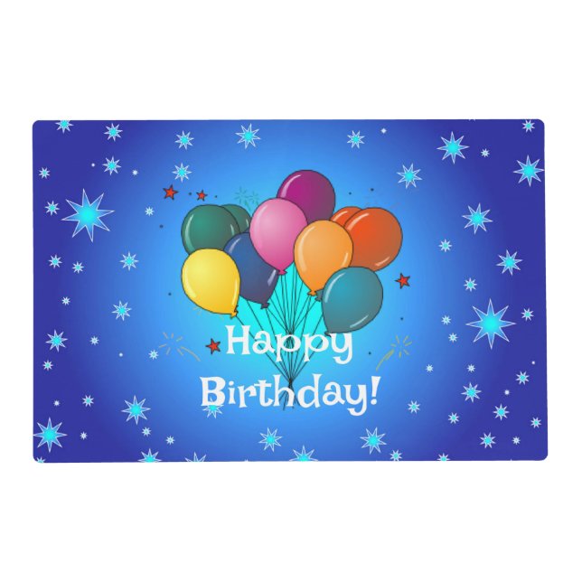 Happy Birthday Celebration Placemat (Back)