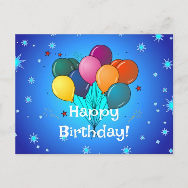 Happy Birthday celebration Postcard (Front)