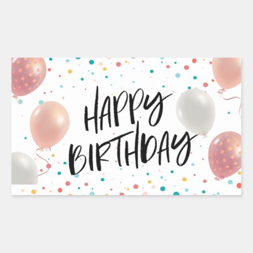 Happy Birthday celebration  Rectangular Sticker