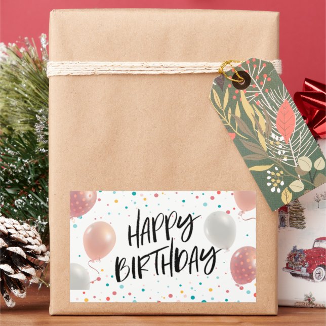 Happy Birthday celebration  Rectangular Sticker (Holiday)
