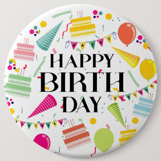 Happy Birthday Celebrations Button