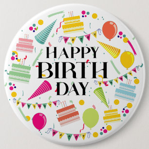 Happy Birthday Celebrations Button