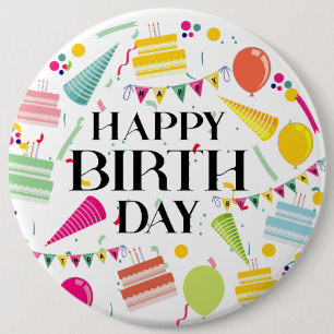 Happy Birthday Celebrations Cookies Button