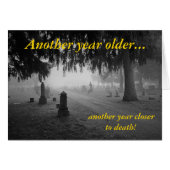 Happy Birthday Cemetery Card (Front Horizontal)