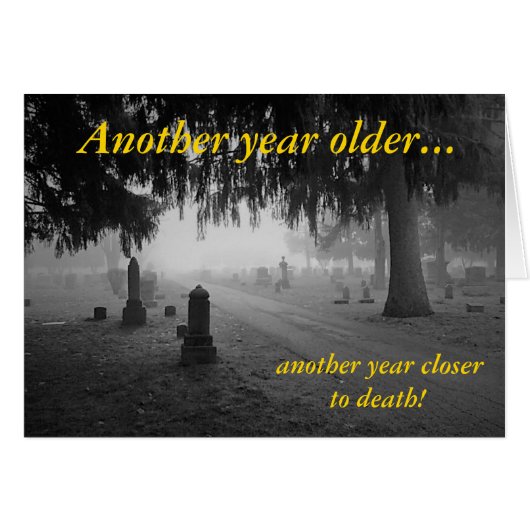 Happy Birthday Cemetery Card (Front Horizontal)