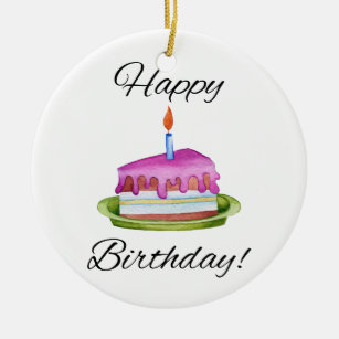 Happy Birthday! Ceramic Ornament