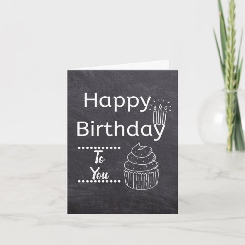 Happy Birthday Chalkboard Card