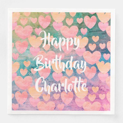 Happy Birthday Charlotte party napkins by DAL
