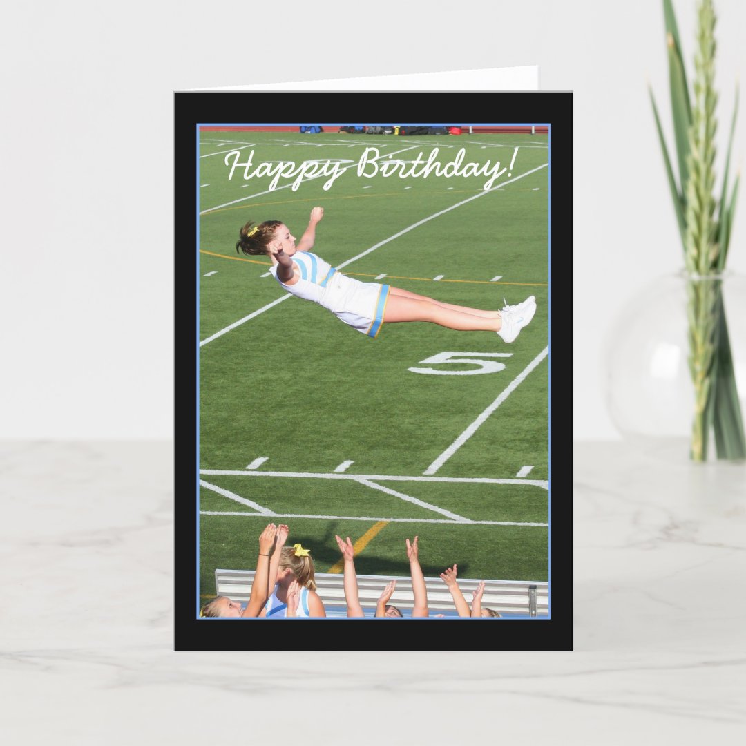 Happy Birthday Cheerleader Card Zazzle
