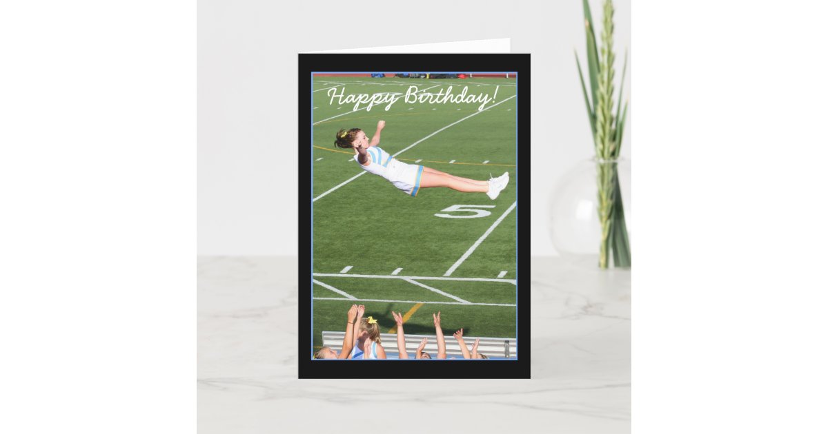 Happy Birthday Cheerleader greeting card