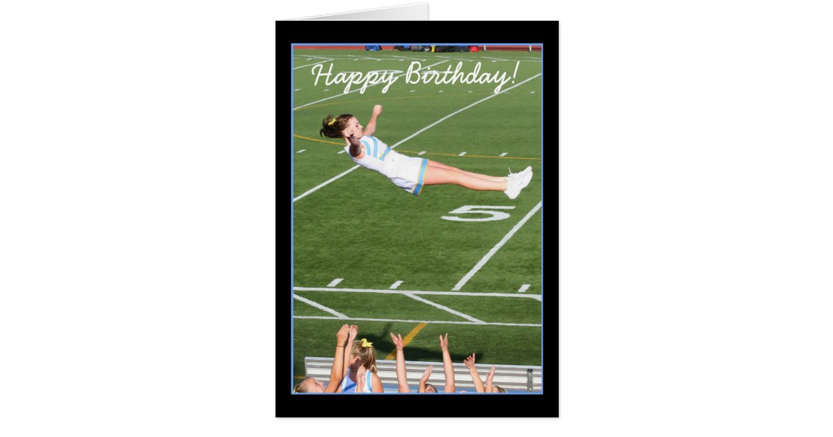 Happy Birthday Cheerleader greeting card