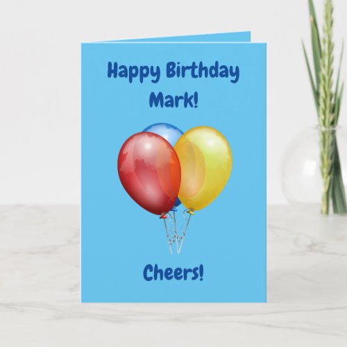 Happy Birthday Cheers Happy Birthday Card