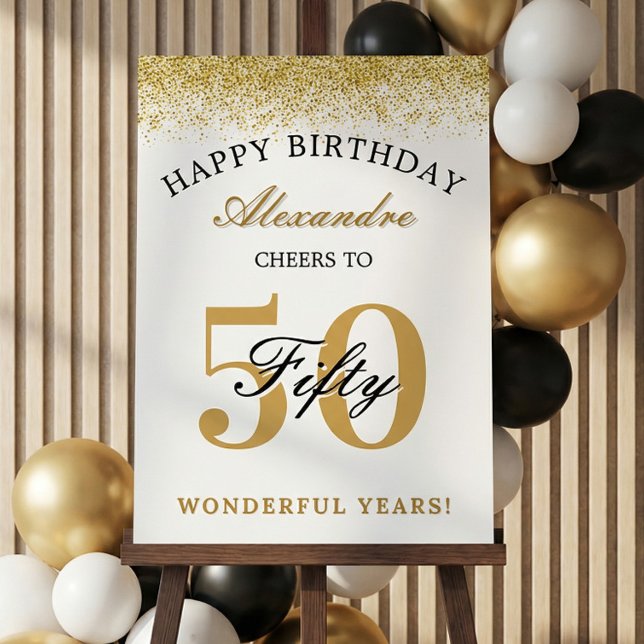 Happy Birthday Cheers To 50 Years Celebration Foam Board (xHappy Birthday Cheers To 50 Years Celebration Foam Board)