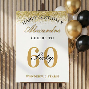 Happy Birthday Cheers To 60 Years Celebration Foam Board