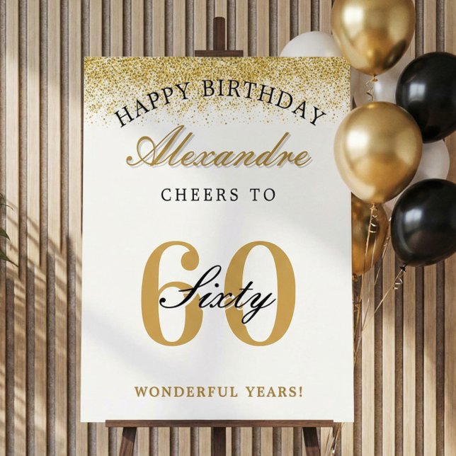Happy Birthday Cheers To 60 Years Celebration Foam Board (Happy Birthday Cheers To 60 Years Celebration Foam Board)
