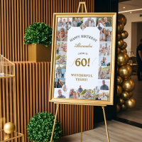 Happy Birthday Cheers To 60 Years Photo Collage