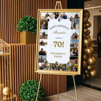 Happy Birthday Cheers To 70 Years Photo Collage
