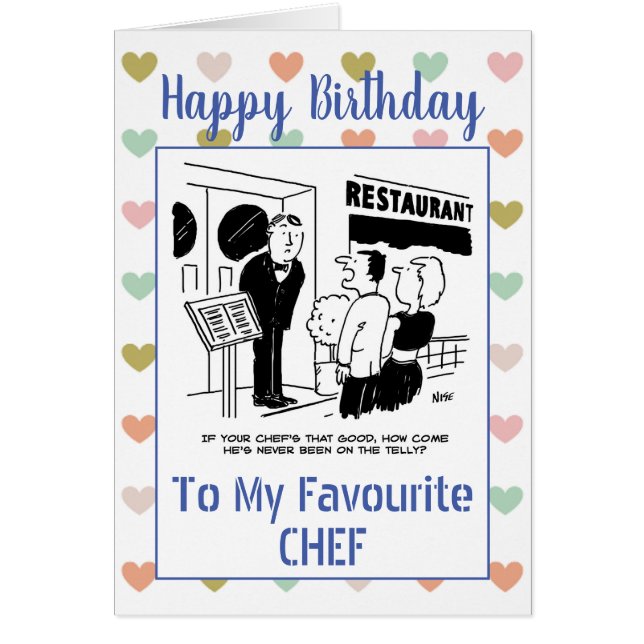 Happy Birthday Chef Cards (Front)