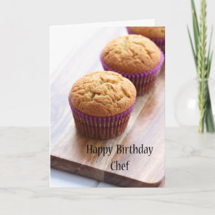 Happy birthday Chef - cupcake Card