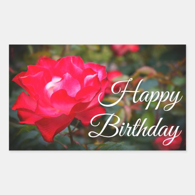 Happy Birthday Cherry Parfait Rose #2 Stickers (Front)