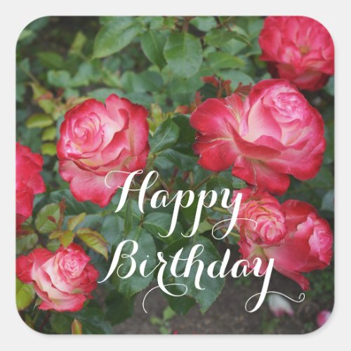 Happy Birthday Cherry Parfait Rose 5_1 Stickers