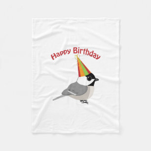 Happy Birthday Chickadee Fleece Blanket